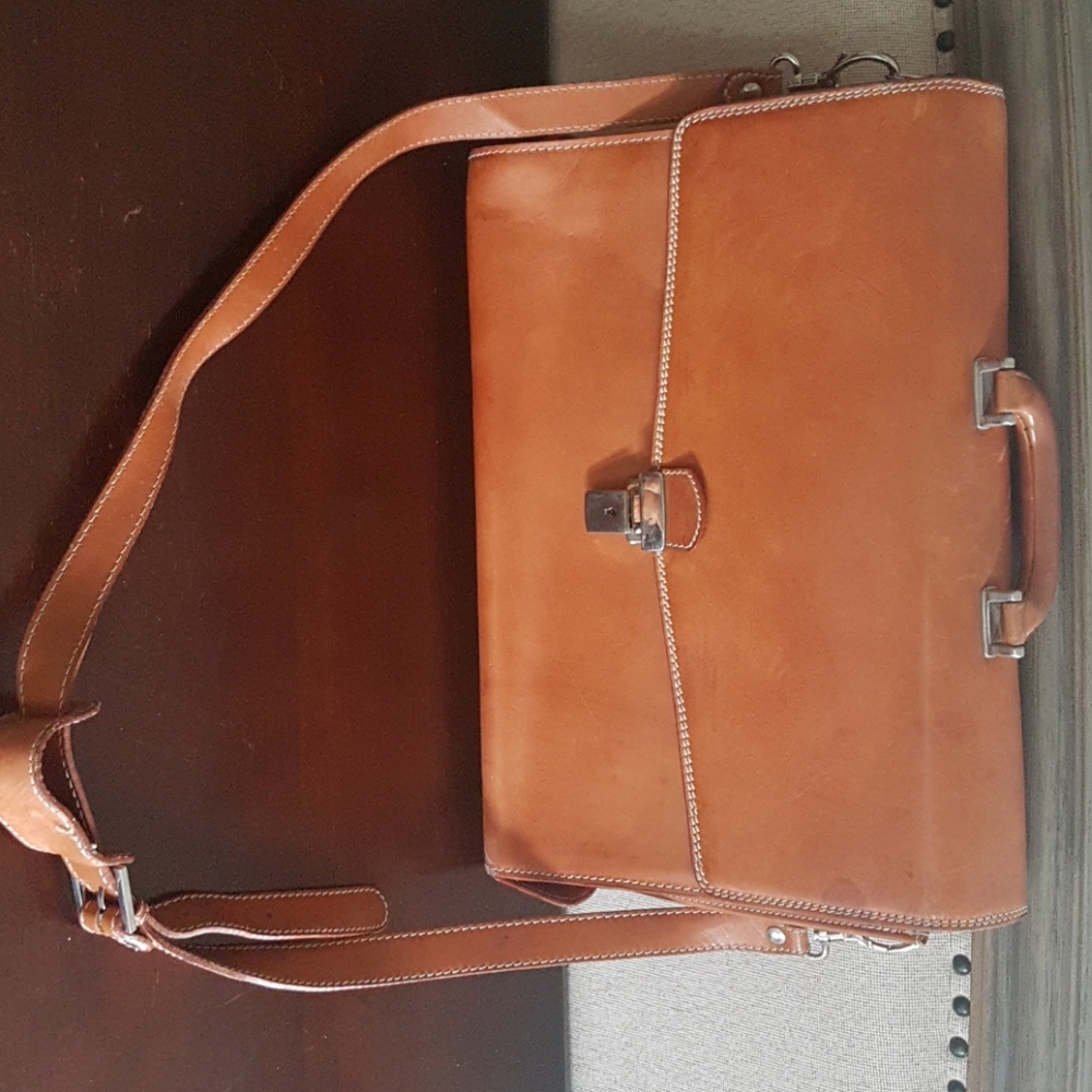 Genuine all-leather briefcase